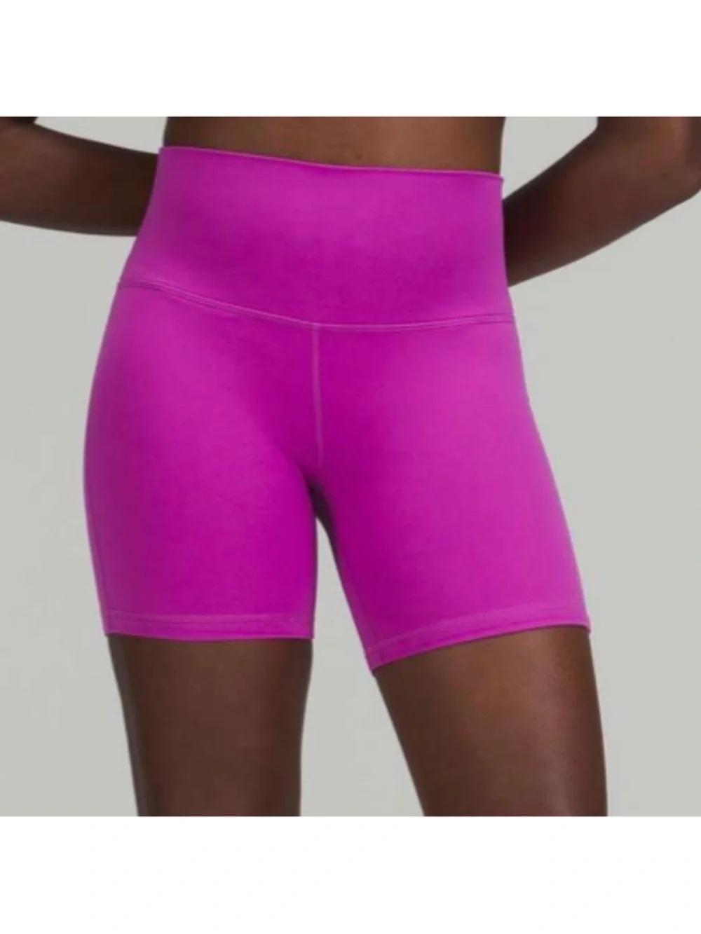 Lululemon Align High Rise Short 8 inch Vivid Plum Stretch Yoga Sz 12 NEW